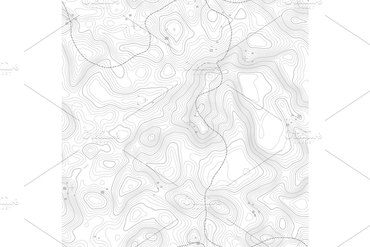 Seamless pattern topographic map, a Texture Illustration by RDShop