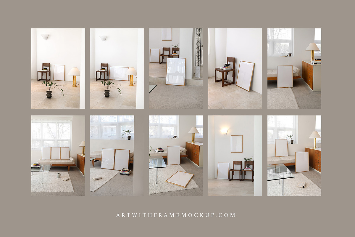 51 Frame Mockups - Vintage Furniture, a Product Mockup by ArtwithFrame (Photo 47 of 50)