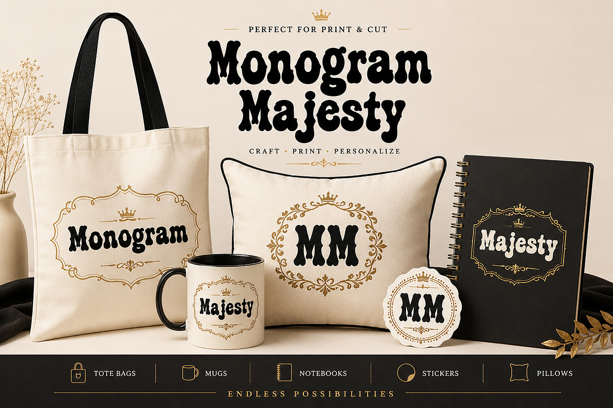 Monogram Majesty, a Slab Serif Font by Wow Magic (Photo 2 of 5)