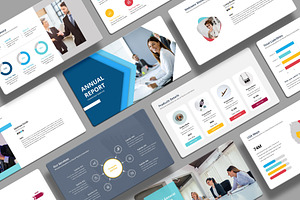 Annual Report PowerPoint Template, a Presentation Template by White Graphic