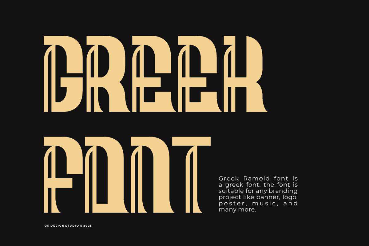 Greek Ramold Font, a Blackletter Font by QR Design Studio (Photo 2 of 6)