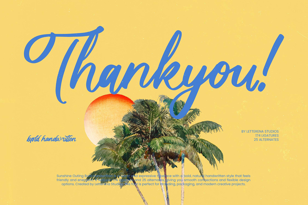 Sunshine Outink Bold Handwritten, a Script Font by Letterena Studios Script (Photo 10 of 10)