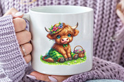 Watercolor Cute Highland Cow Clipar, a Seasonal Illustration by Rose Art (Thumbnail 7 of 7)