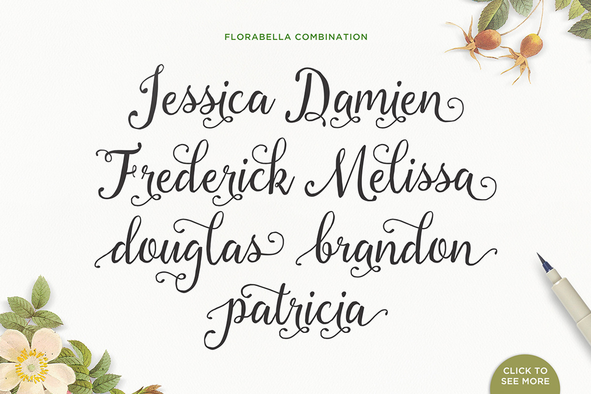 Florabella Script, a Script Font by Seniors (Photo 3 of 5)