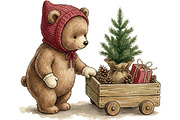 Cozy Winter Animals Clipart Bundle, an Animal Illustration by T-shirt Pond (Thumbnail 3 of 26)
