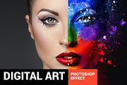 Digital Art Photoshop Action, an Action Add-On by KellerDesign (Thumbnail 1 of 4)