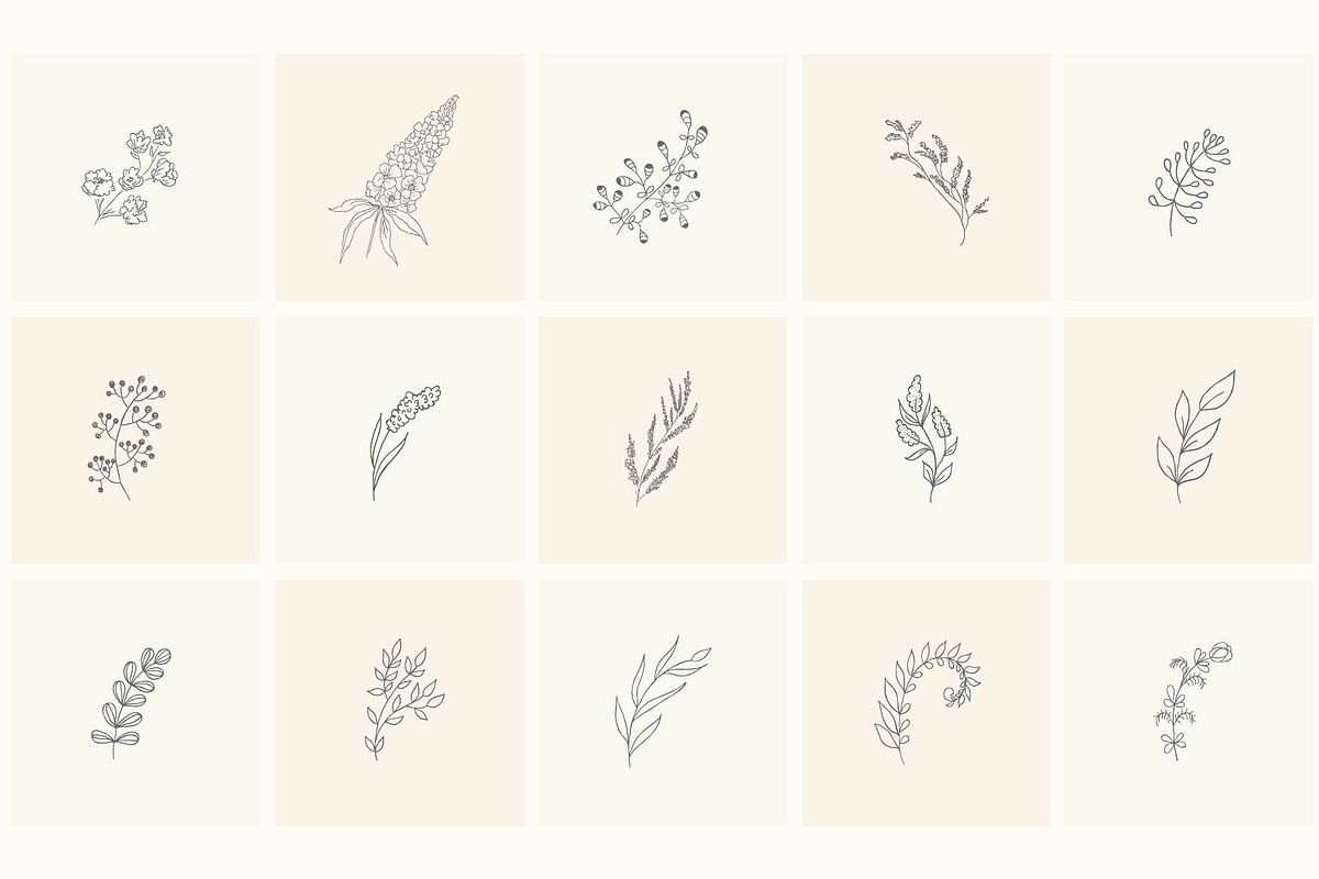 Hand Drawn Floral Elements. Frames, a Seasonal Illustration by Designwork (Photo 3 of 22)