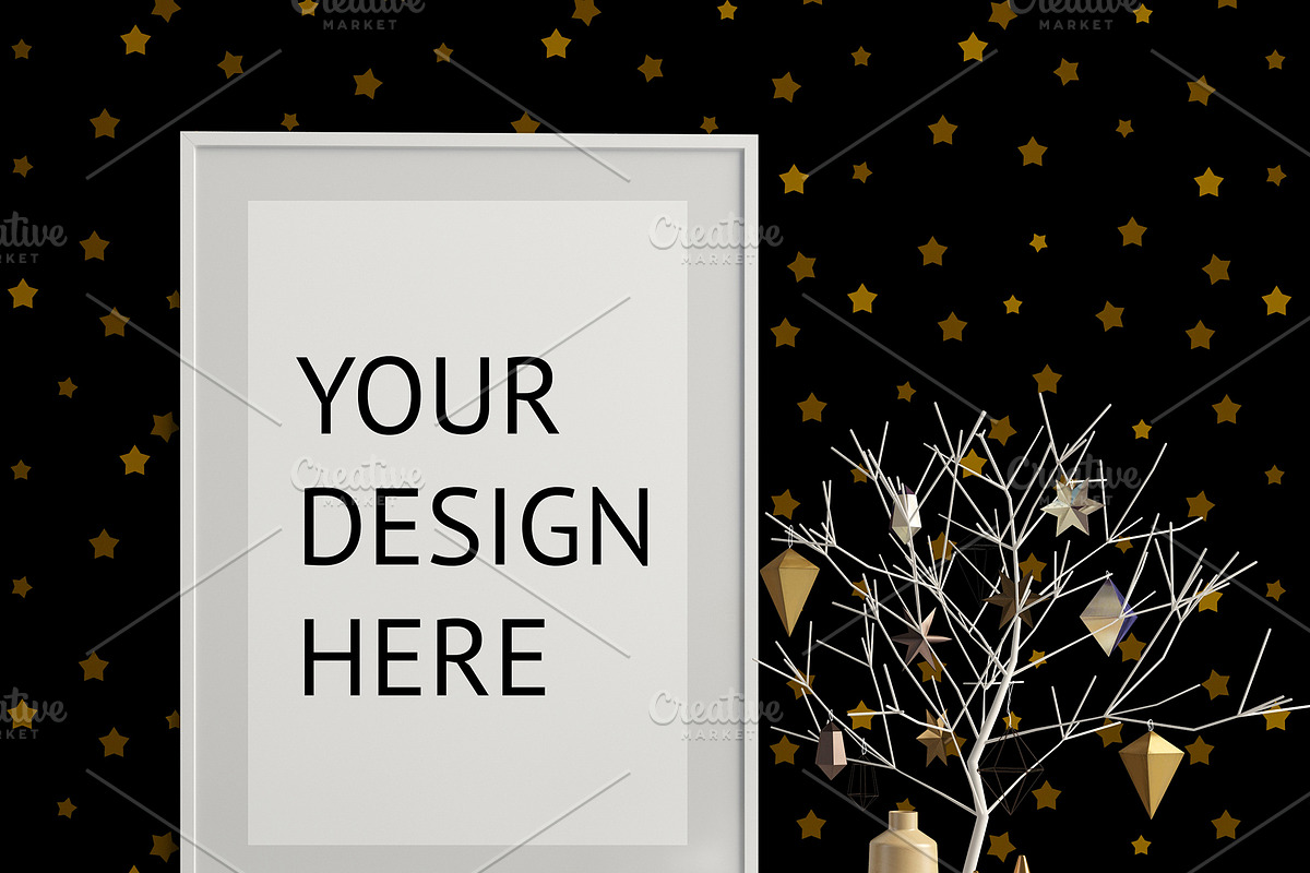 Modern Christmas interior., a Print Template by ChromiumHeart (Photo 16 of 21)