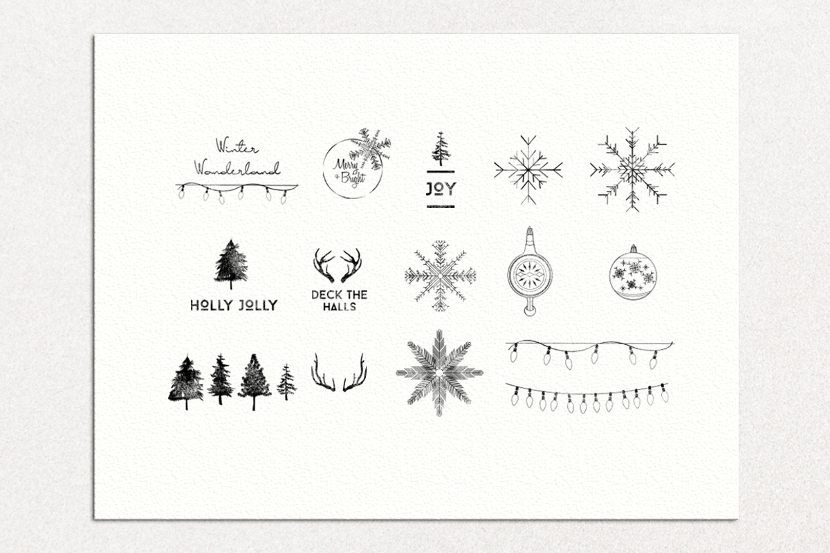 Vintage Christmas Card Badges Pack, a Templates & Theme by Aloha Philly (Photo 1 of 6)