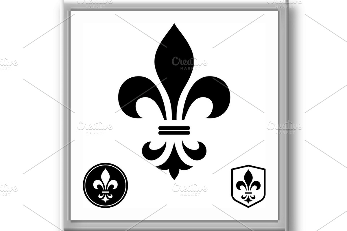 Black royal lily on a white, an Outline Icon by RODINA (Photo 3 of 3)