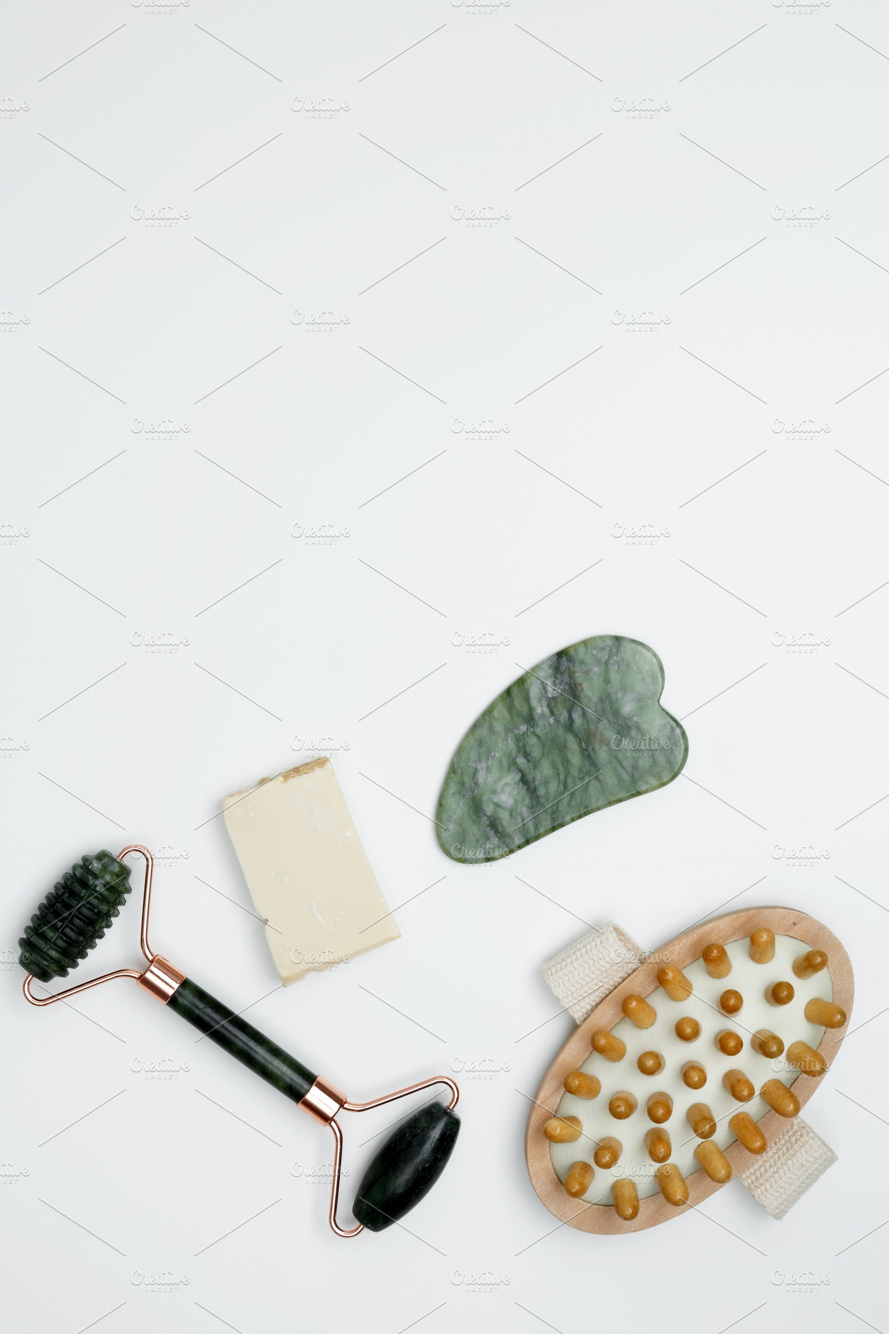 Embodying a sustainable self-care concept. Eco-friendly beauty essentials, marb, a Photo by matucha