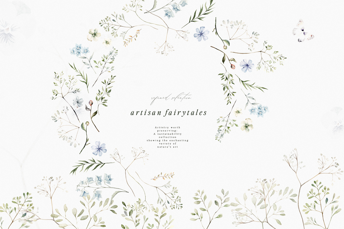 Wild Flower Watercolor & Greenery, a Decorative Illustration by Laras Wonderland (Photo 11 of 15)