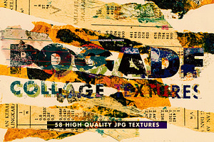 Pogade: 58 High Res Collage Textures