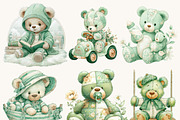 Watercolor Teddy Bear Clipart, an Object Illustration by Design Scotch (Thumbnail 6 of 9)