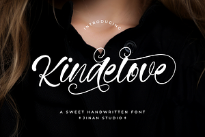 Kindelove - A Handwritten Font, a Handwritten Font by Ainun Jinan