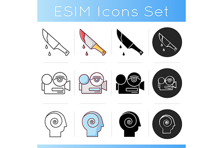 Independent movies icons set, an Outline Icon by IMG visuals icons