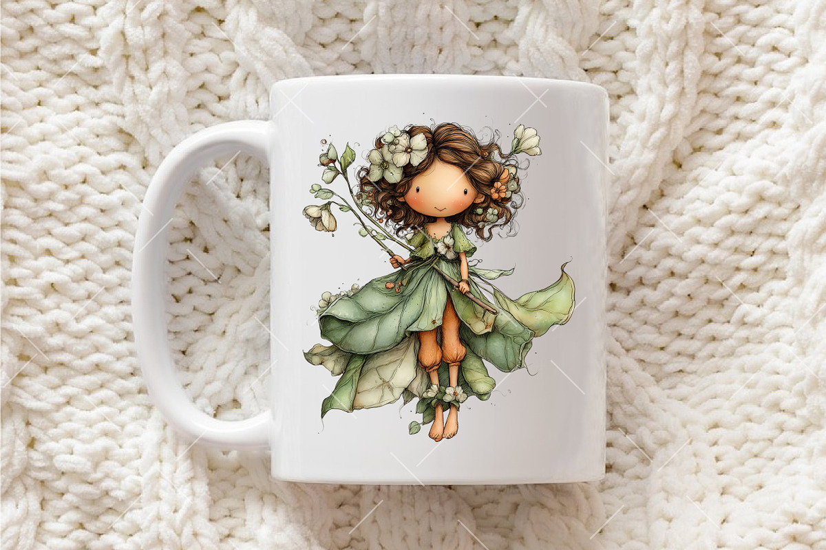 Whimsical Spring Fairy Clipart, an Illustration by OK Design (Photo 6 of 6)