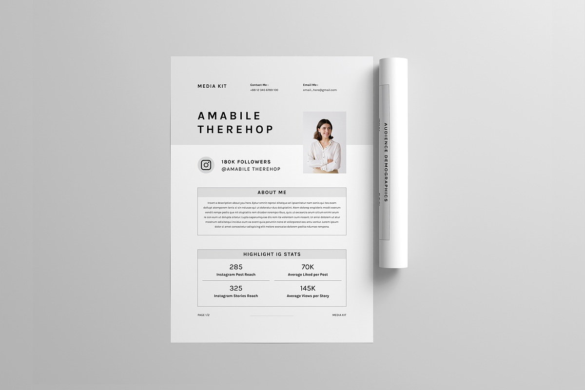 Media Kit | MS Word & Indesign, a Marketing Template by Leaflove (Photo 4 of 5)