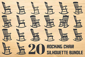 Rocking Chair Silhouette Bundle