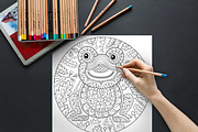 10 Circle Coloring Pages | Nature, an Animal Illustration by ChristinaDesigns (Thumbnail 6 of 7)