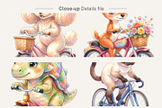 Big Eyed Animal Biking PNG Bundle, an Illustration by Artnoy (Thumbnail 4 of 8)