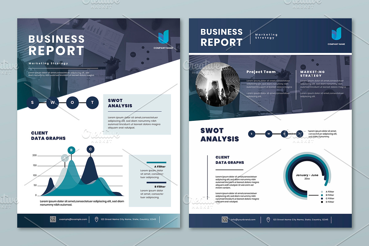 Business report flyer template, a Flyer Template by rawpixel | Creative ...