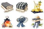 Luxury Black Gingham Summer Clipart, an Illustration by DreamArtGraphic (Thumbnail 4 of 4)