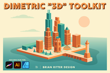Dimetric 3D Toolkit, a Shape Add-On by Brian Ritter Design