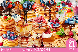 Watercolor pastry clipart Part 2
