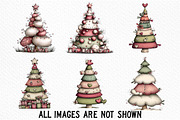Whimsical Christmas Tree Clipart, an Illustration by Craft Nest (Thumbnail 5 of 6)