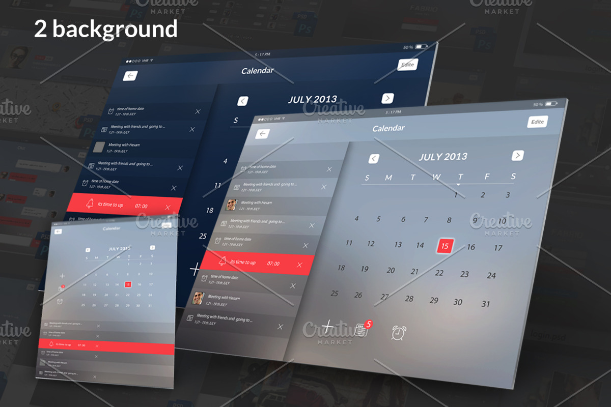 Tbalet Flat UI kit, an UI Kit Template by Alireza Farzad (Photo 4 of 8)