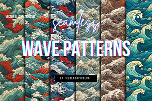 Waves of Japan: Seamless Patterns