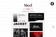 Steel Social media template, a Social Media Template by Chanut is industries (Thumbnail 7 of 11)