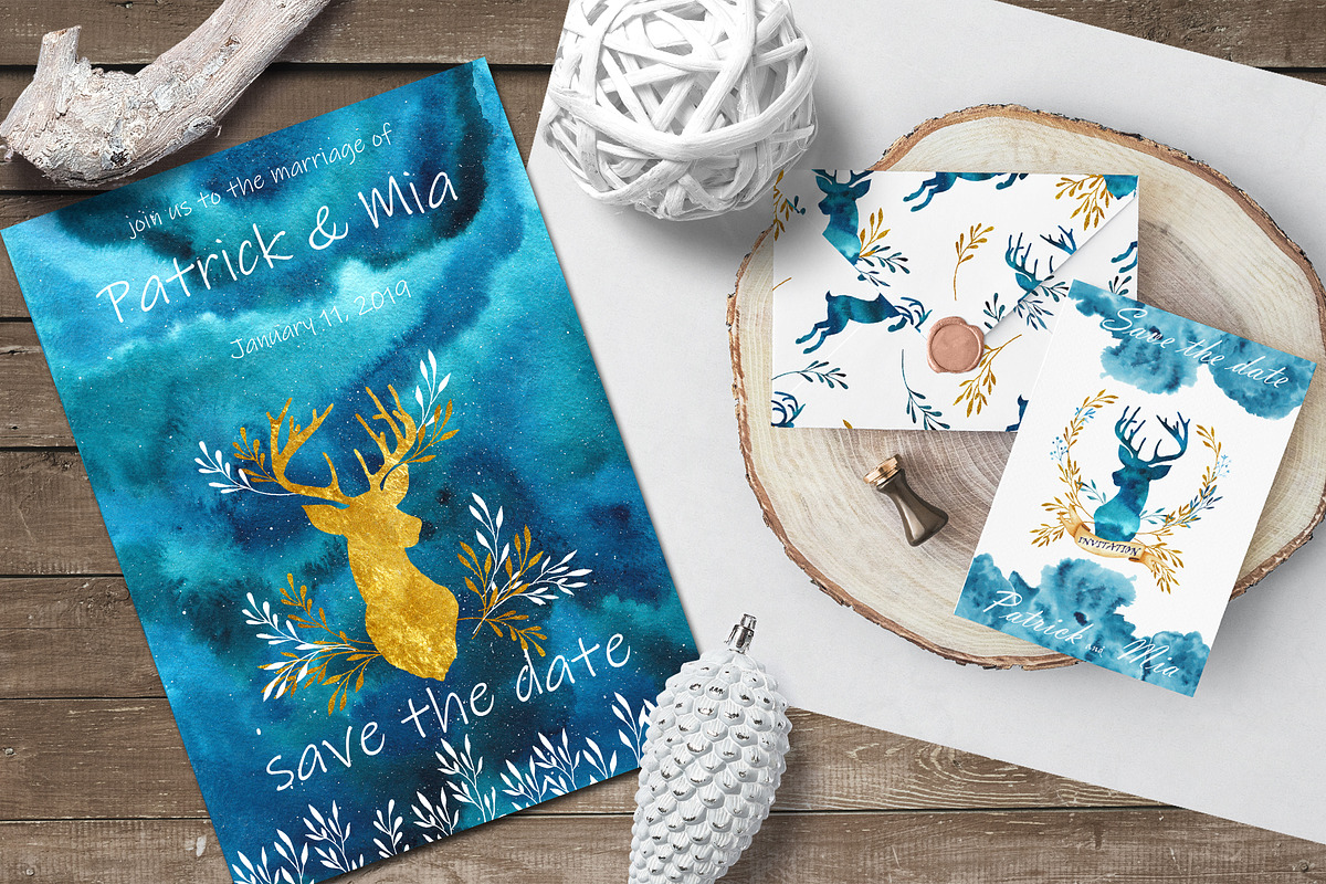 Winter in deep blue. Watercolor, an Object Graphic by Ana-Sakuta (Photo 12 of 16)