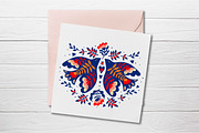 Folk Art Birds and Flowers., an Animal Illustration by Kira Konoshenko (Thumbnail 8 of 9)