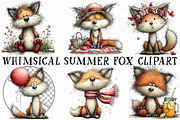 Whimsical Summer Fox Clipart, an Illustration by OK Design (Thumbnail 2 of 6)