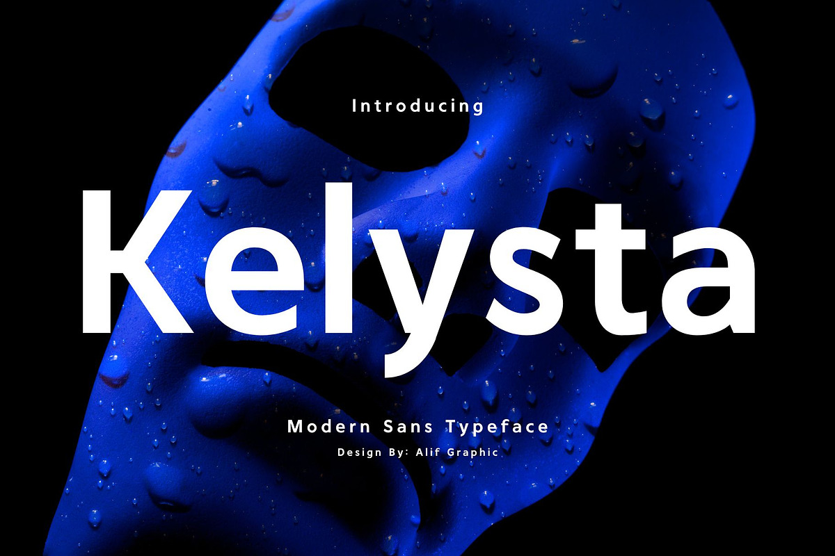 Kelysta - Modern Sans Typeface, a Sans Serif Font by Font Kingdom (Photo 1 of 6)