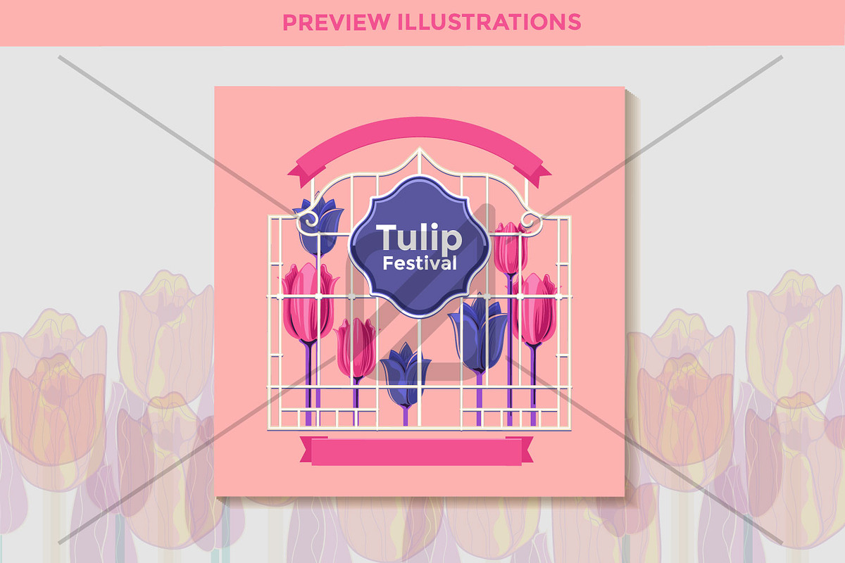 Tulip Festival Illustrations, an Illustration by defarmerdesign (Photo 5 of 5)