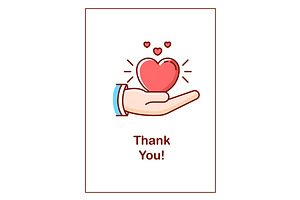 Thank you greeting card with icon, a Flyer Template by IMG Visuals