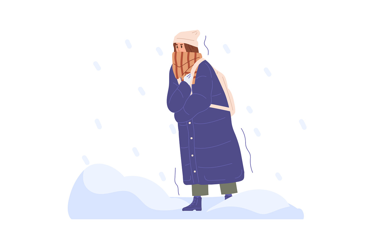 Abnormal weather conditions set, a Person Illustration by Good Studio (Photo 7 of 11)
