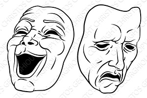 Theater Or Theatre Drama Comedy And, an Illustration by Christos Georghiou