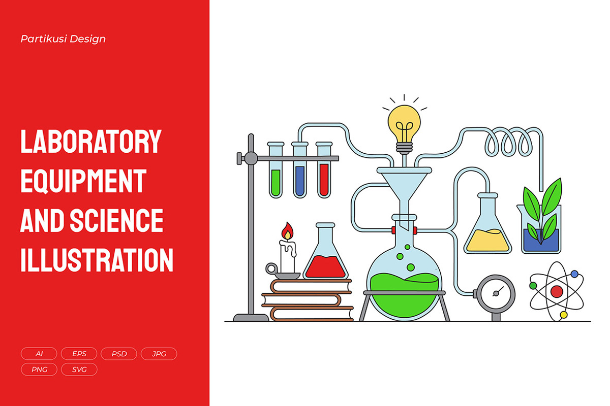 Laboratory Equipment and Science, an Education Illustration by Partikusi Design (Photo 1 of 3)