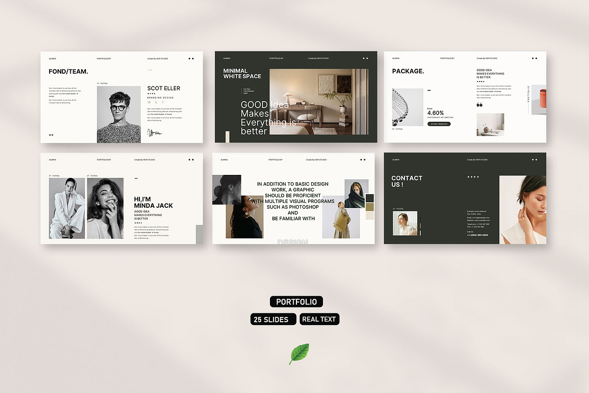 Minimal Portfolio Presentation, a Presentation Template by KreateTribe (Photo 9 of 9)