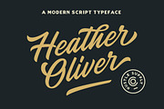 Heather Oliver Script, a Script Font by Hustle Supply Co. (Thumbnail 1 of 12)