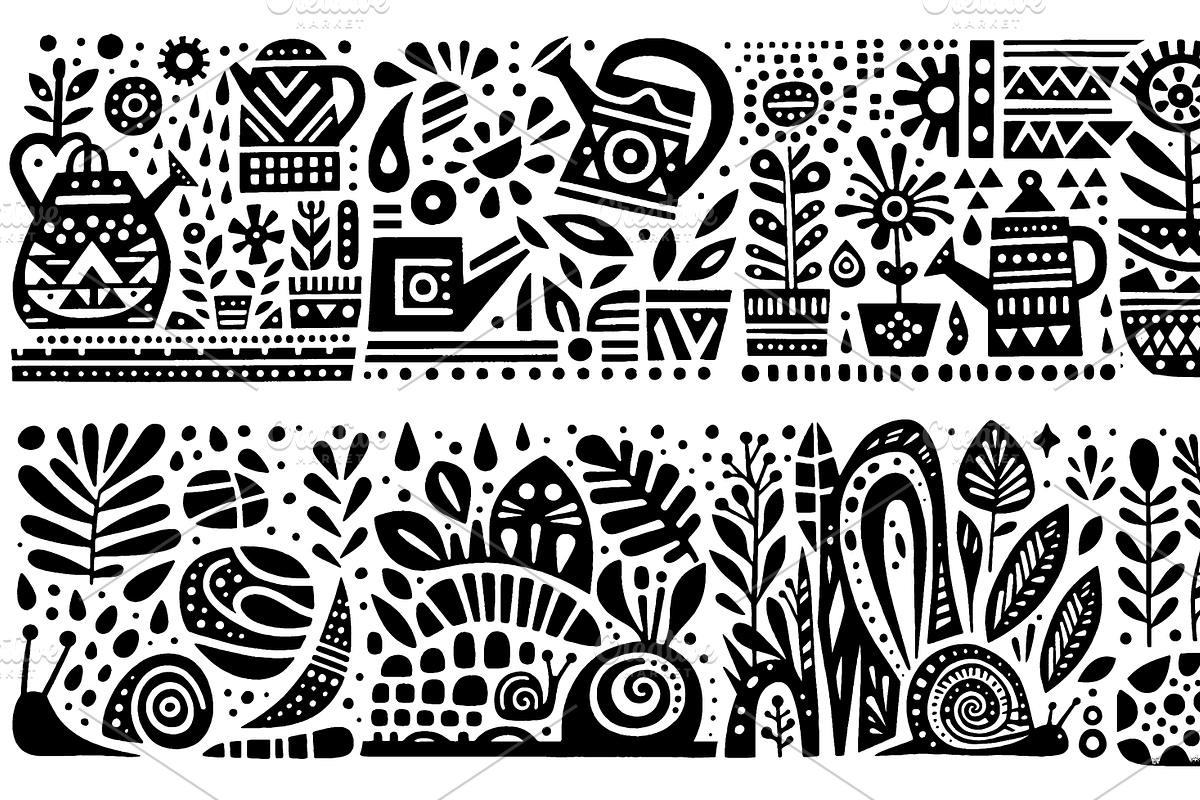 Vintage Gardening Folk Art, a Decorative Illustration by devastd (Photo 22 of 28)