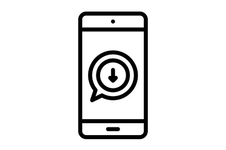 Incoming call black icon, an Outline Icon by Creative priyanka