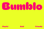 Bumblo is a bold display font., a Sans Serif Font by kavoon (Thumbnail 1 of 10)