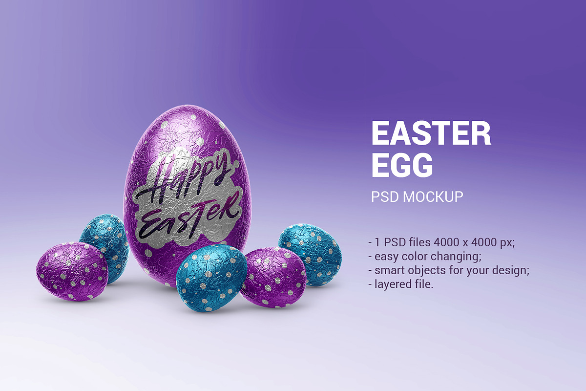 Easter eggs mockup, a Product Mockup by ShooShooShop (Photo 1 of 4)