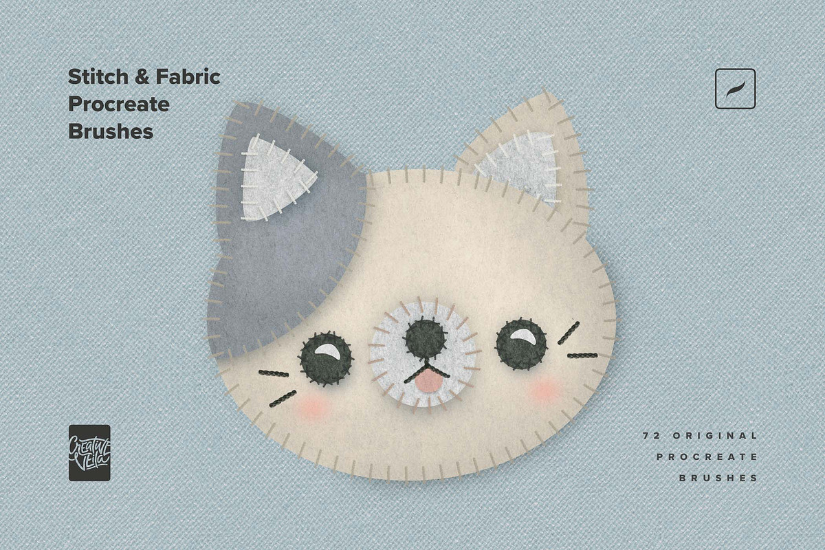 Stitch & Fabric Procreate Brushes, a Brush Add-On by Creative Veila (Photo 7 of 10)