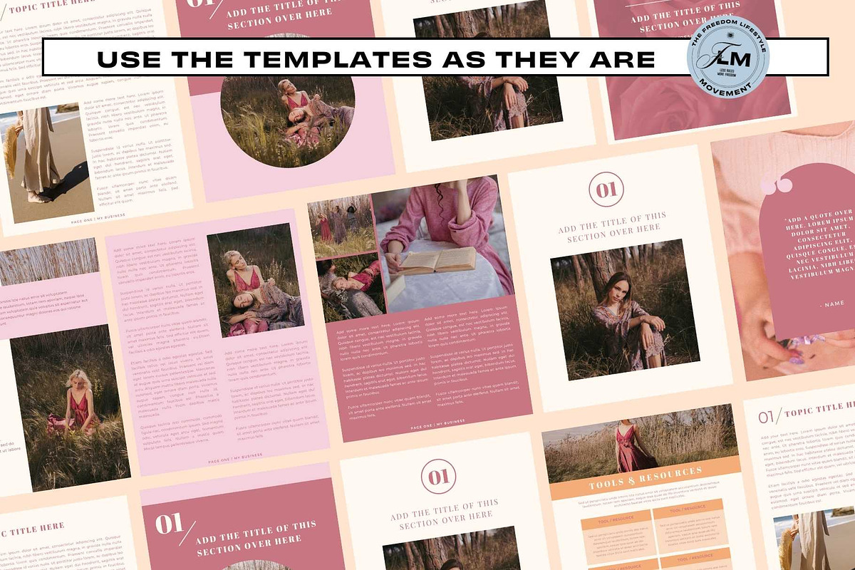 Ebook - Pink Boho, a Social Media Template by Freedom Business Shop (Photo 7 of 11)